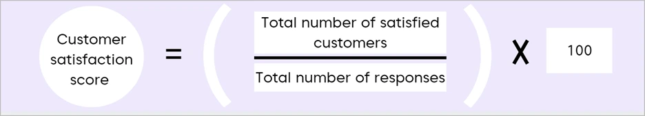 Customer satisfaction score formula