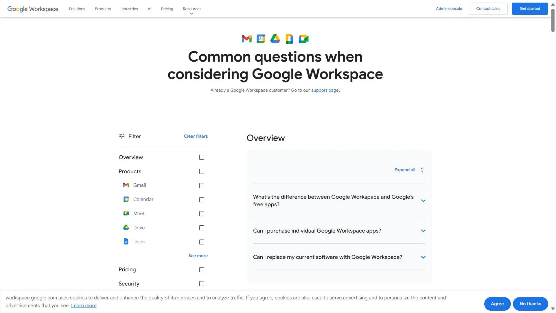 Google workspace knowledge base example