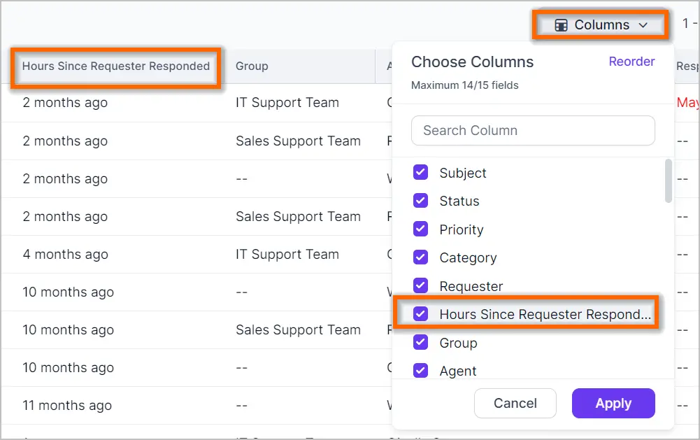 Spreadsheet UI with