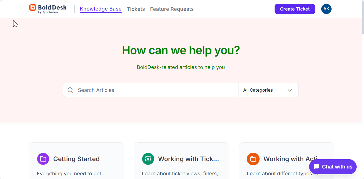 AI-powered Search Feature in the Customer Portal