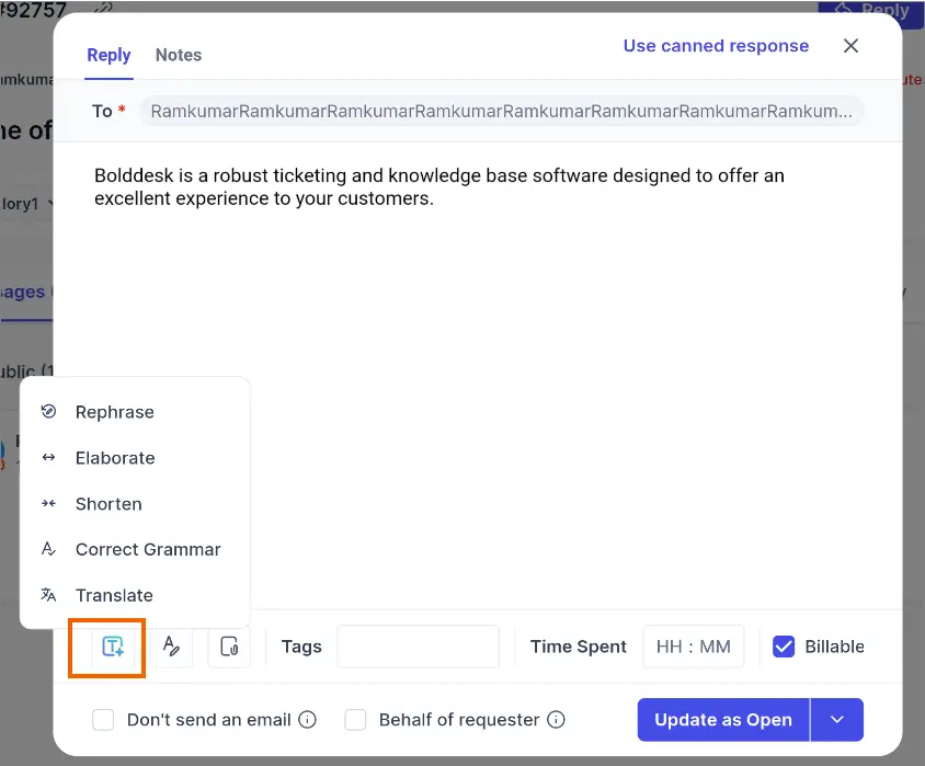 Enhanced Responses with AI Assistance