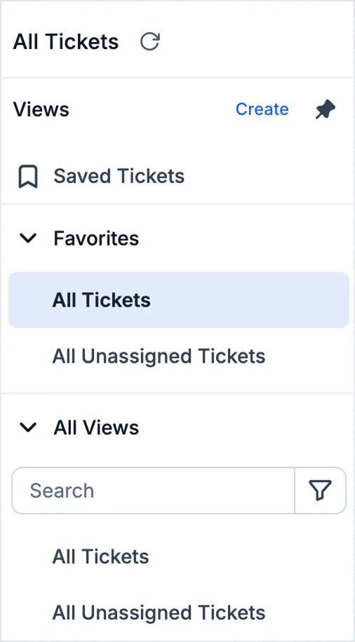 Reorder favorite ticket views