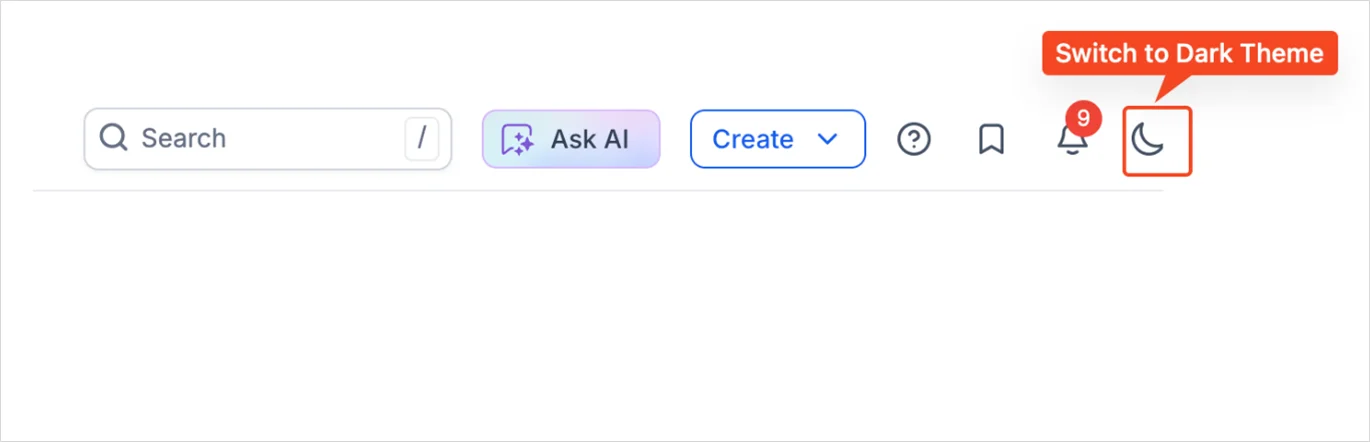 light and dark theme switching functionality