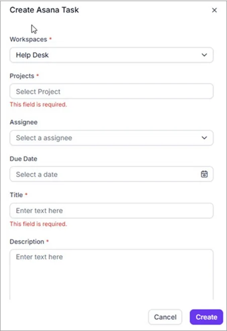 Asana integration