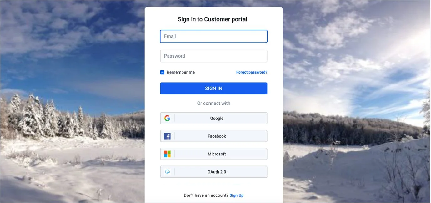 Add a personal touch to the customer login page