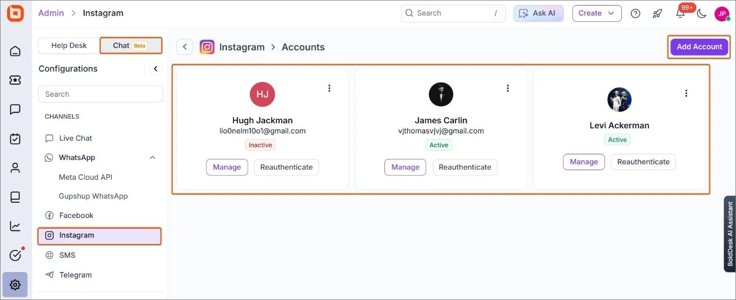Multi-login support for Instagram account