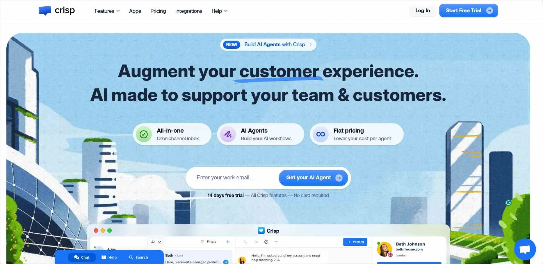 Customer messaging platform expressing improved experience through unified inboxes and automated conversations.