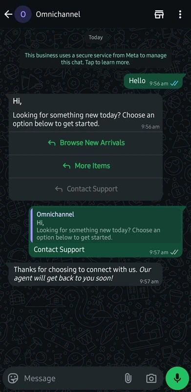 whatsapp interactive chat