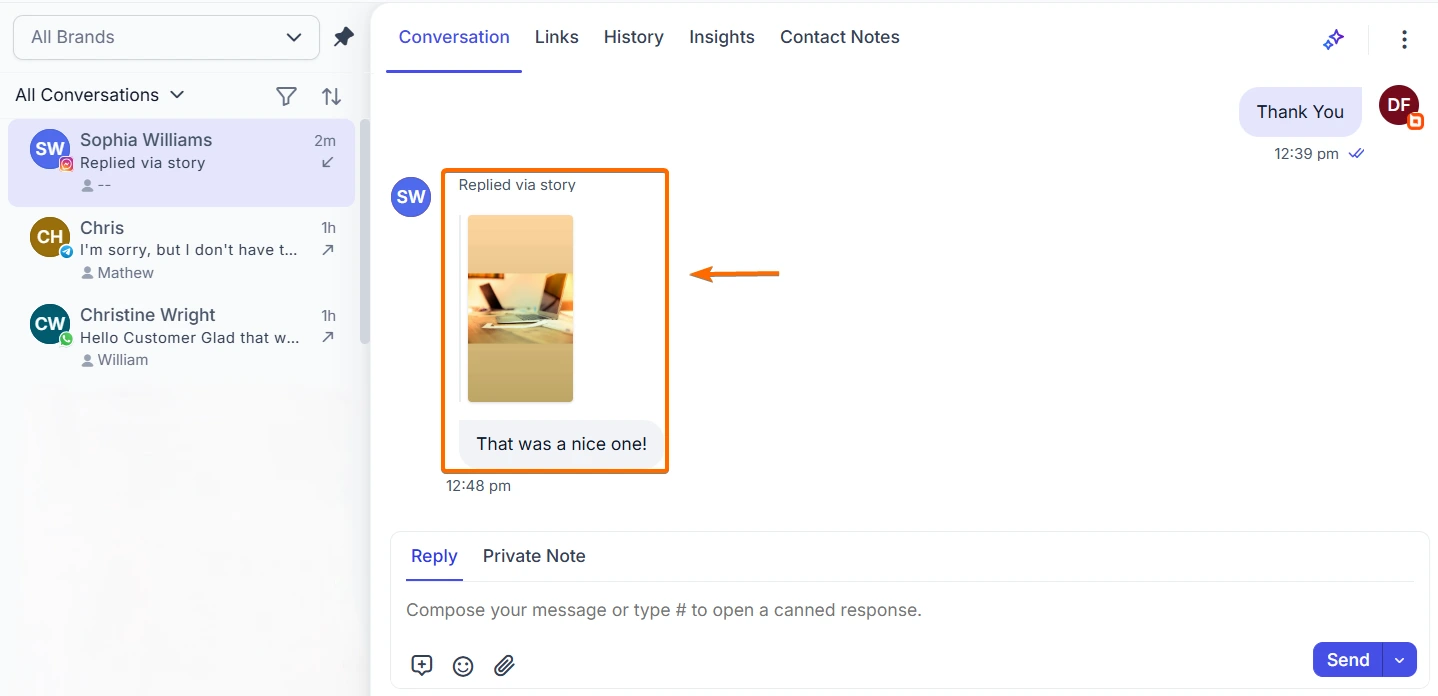 Instagram Story Replies and Mentions Support