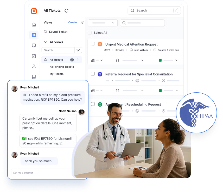 BoldDesk's HIPAA-compliant help desk software