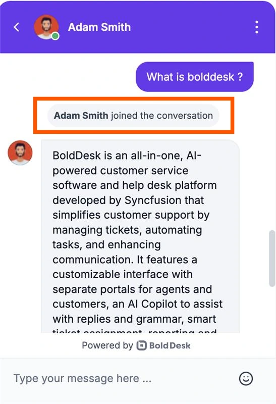 Showing Assignee AddRemoval Details in Conversation