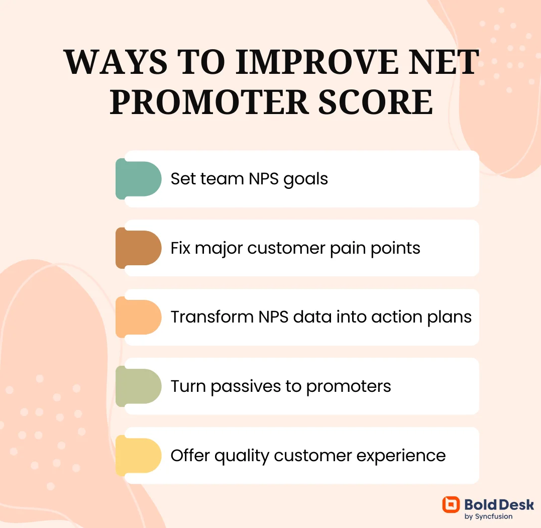 Ways to improve net promoter score