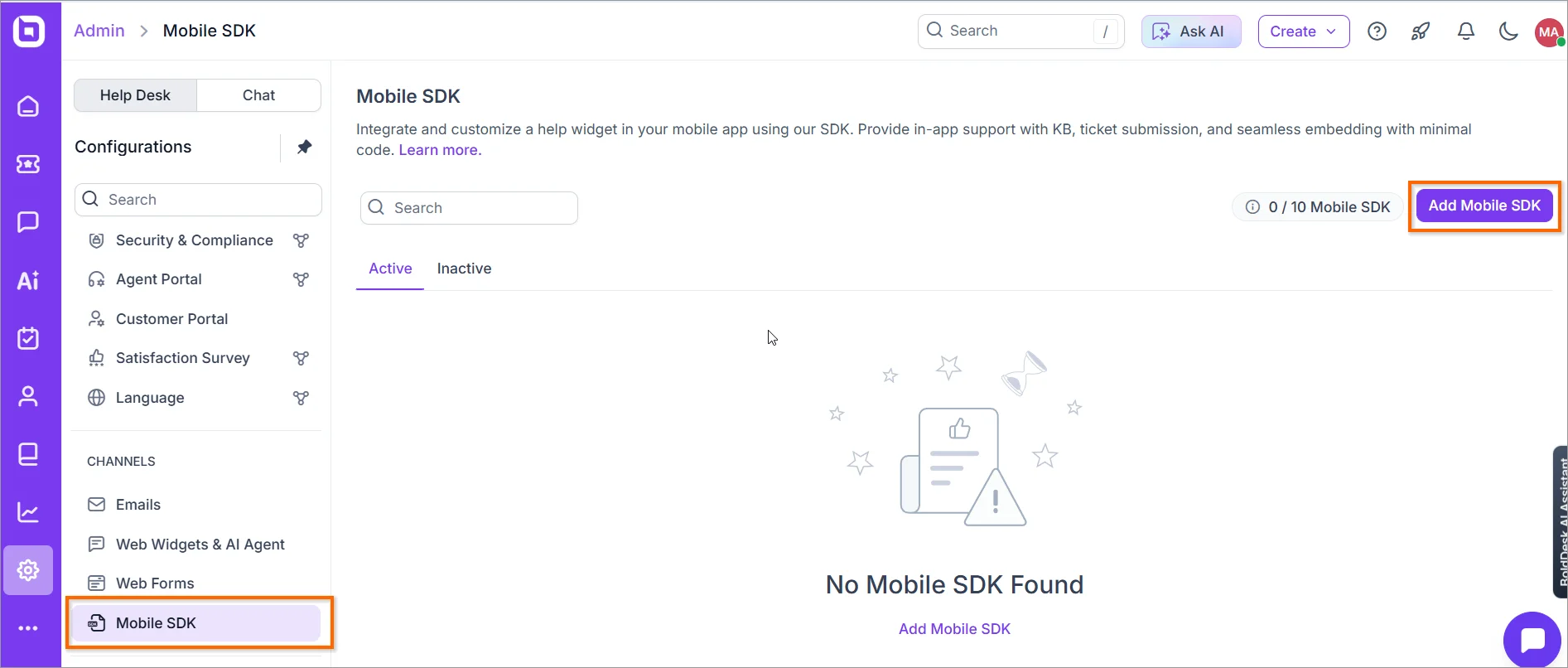 BoldDesk Mobile Support SDK