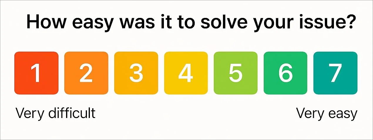 Numbered rating scale