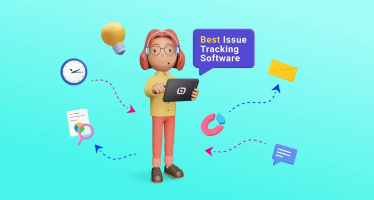 Illustration showing best issue tracking software with automated workflows and centralized issue management.
