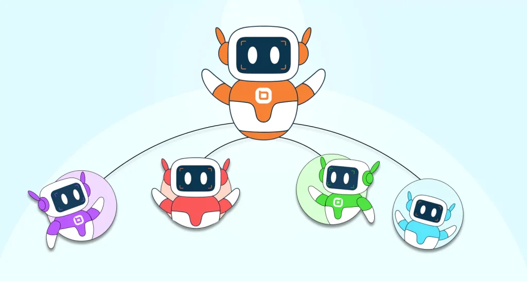 Agentic AI in customer experience showing autonomous AI agents collaborating to deliver personalized interactions