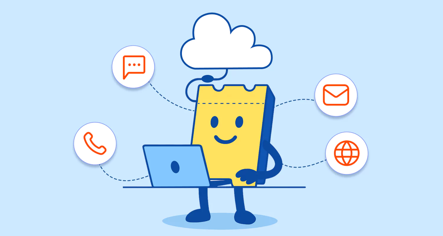 Cloud-based ticketing system handling email, chat, phone, and web support from a single cloud help desk platform.