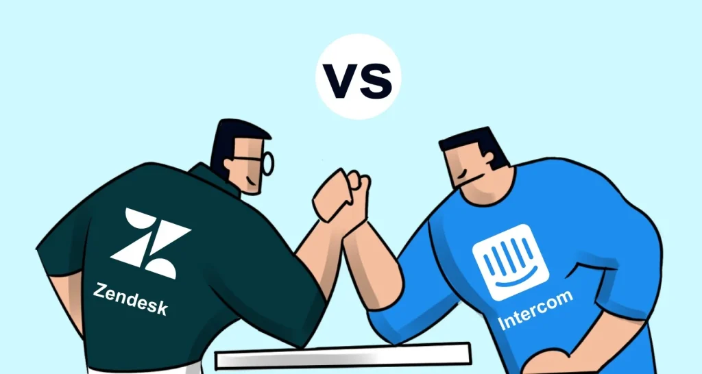Zendesk and Intercom compared as competing customer service platforms.