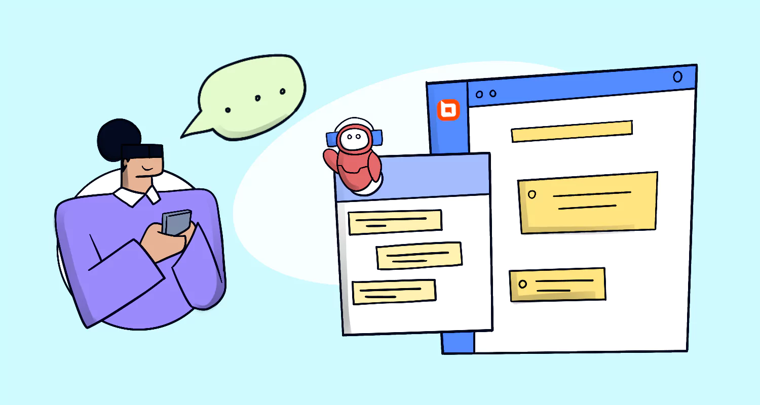 Proactive live chat engaging a website visitor with automated chat messages while browsing online