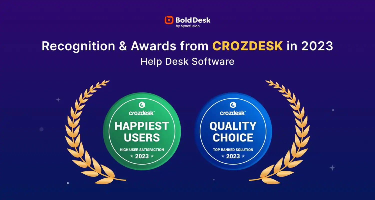 BoldDesk Wins Crozdesk’s Quality Choice & Happiest Users Awards!