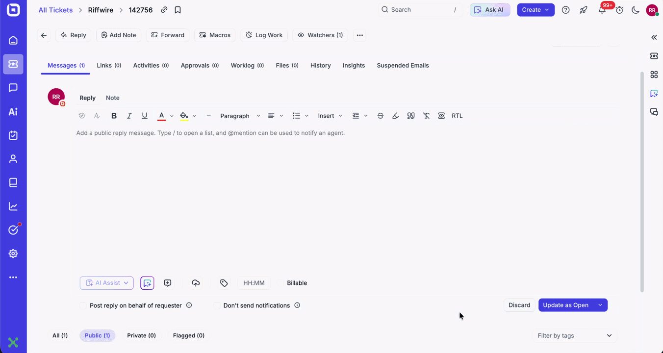 AI-powered suggested replies