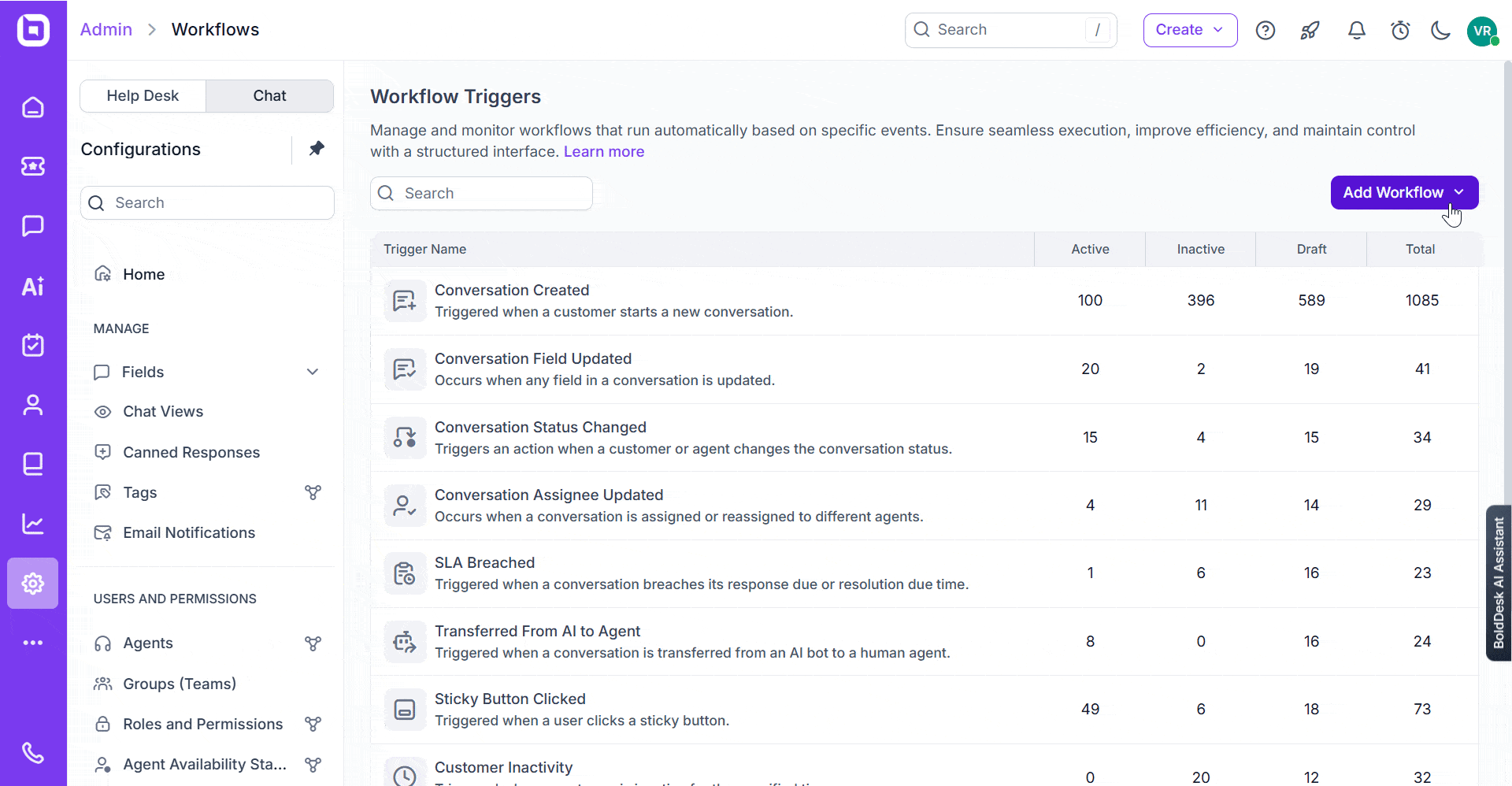 Predefined replies