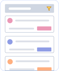 Ticket filters for narrowing and organizing support requests.