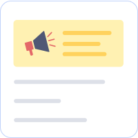 Announcement banner for sharing updates and important information.