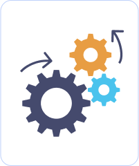 Workflow automation represented by interconnected gears.